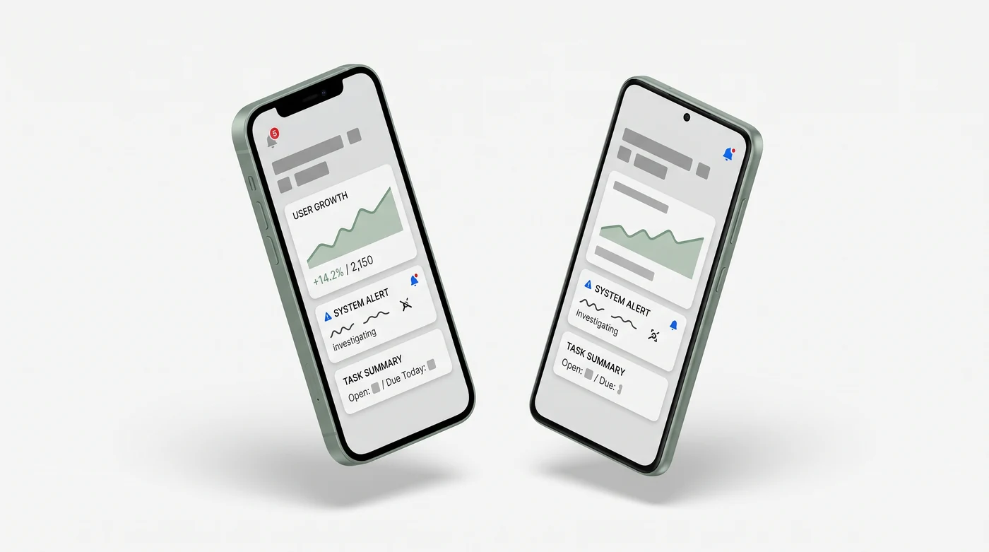 Apps de Centipede para iOS y Android mostrando el resumen del día
